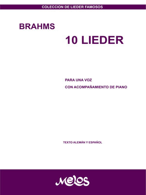 cover image of Brahms. 10 Lieder